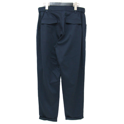 パンツ ロング クロップド アンクル丈 テーパード ロールアップ ウエストゴム タック ポリエステル レーヨン ポリウレタン 231113