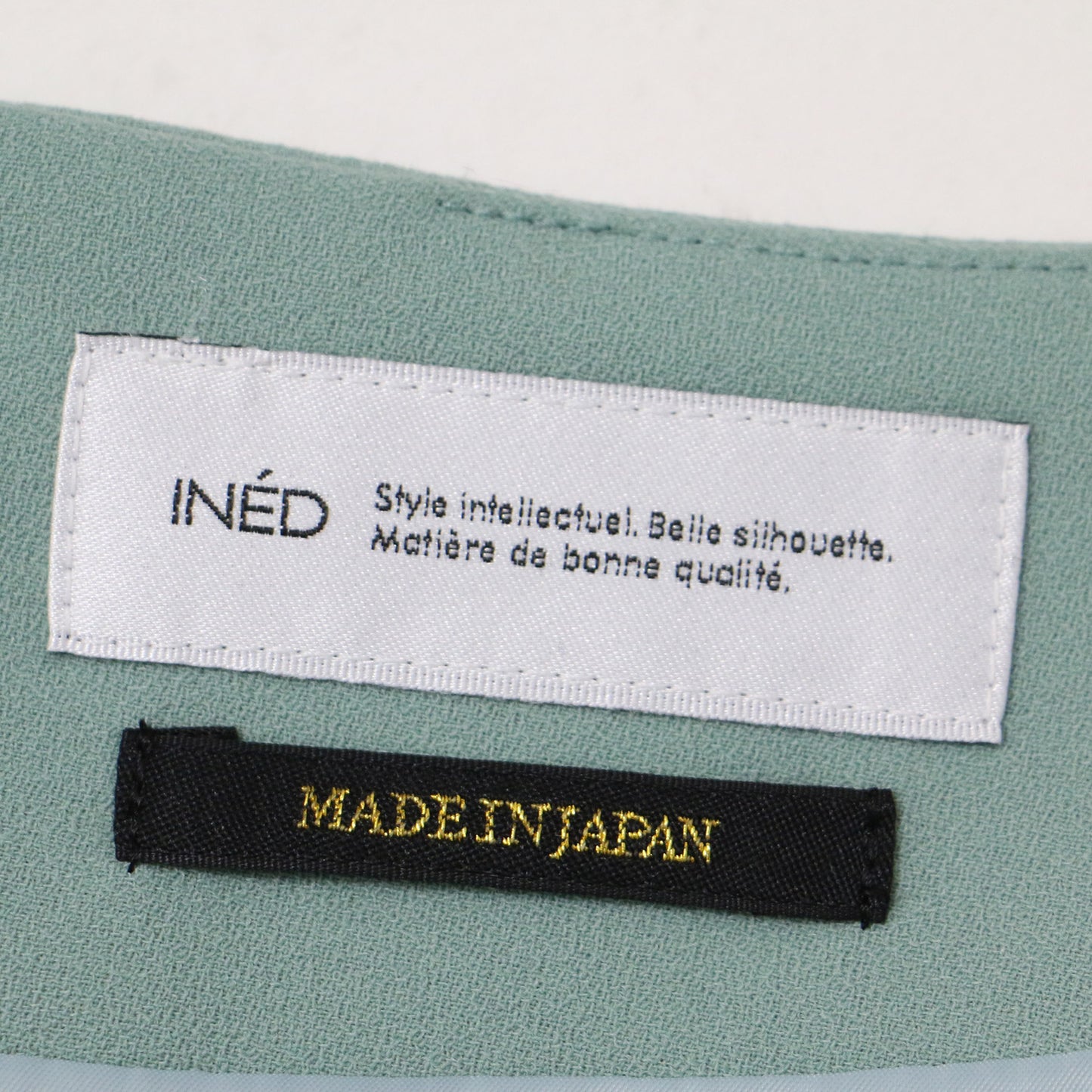 ワンピース ミディ丈 ひざ下 7分袖 ラウンドネック パフスリーブ タックデザイン ジョーゼット 240208