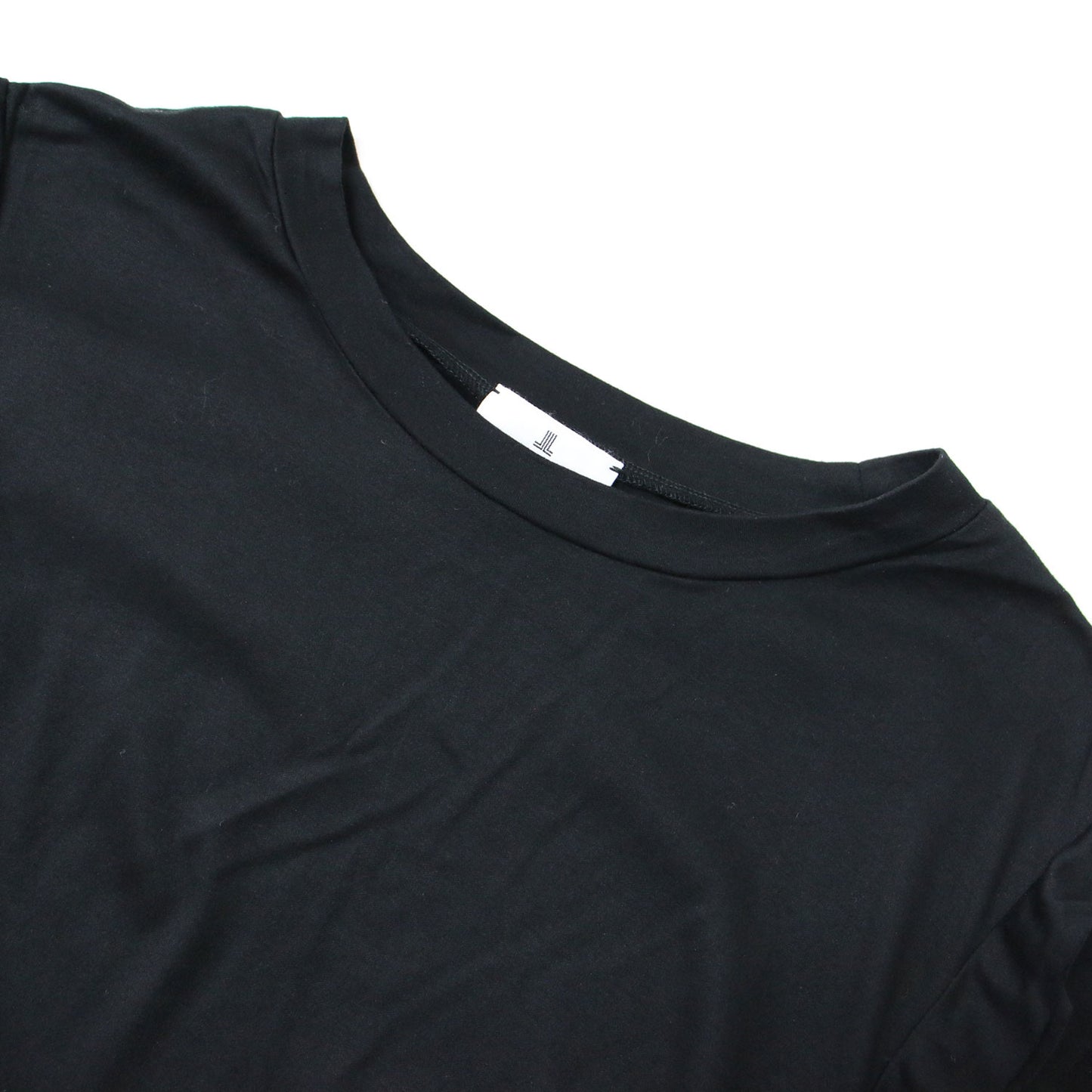 ポイントフリル クルーネック ノースリーブ カットソー / プルオーバー Tシャツ スリット コットン 240719