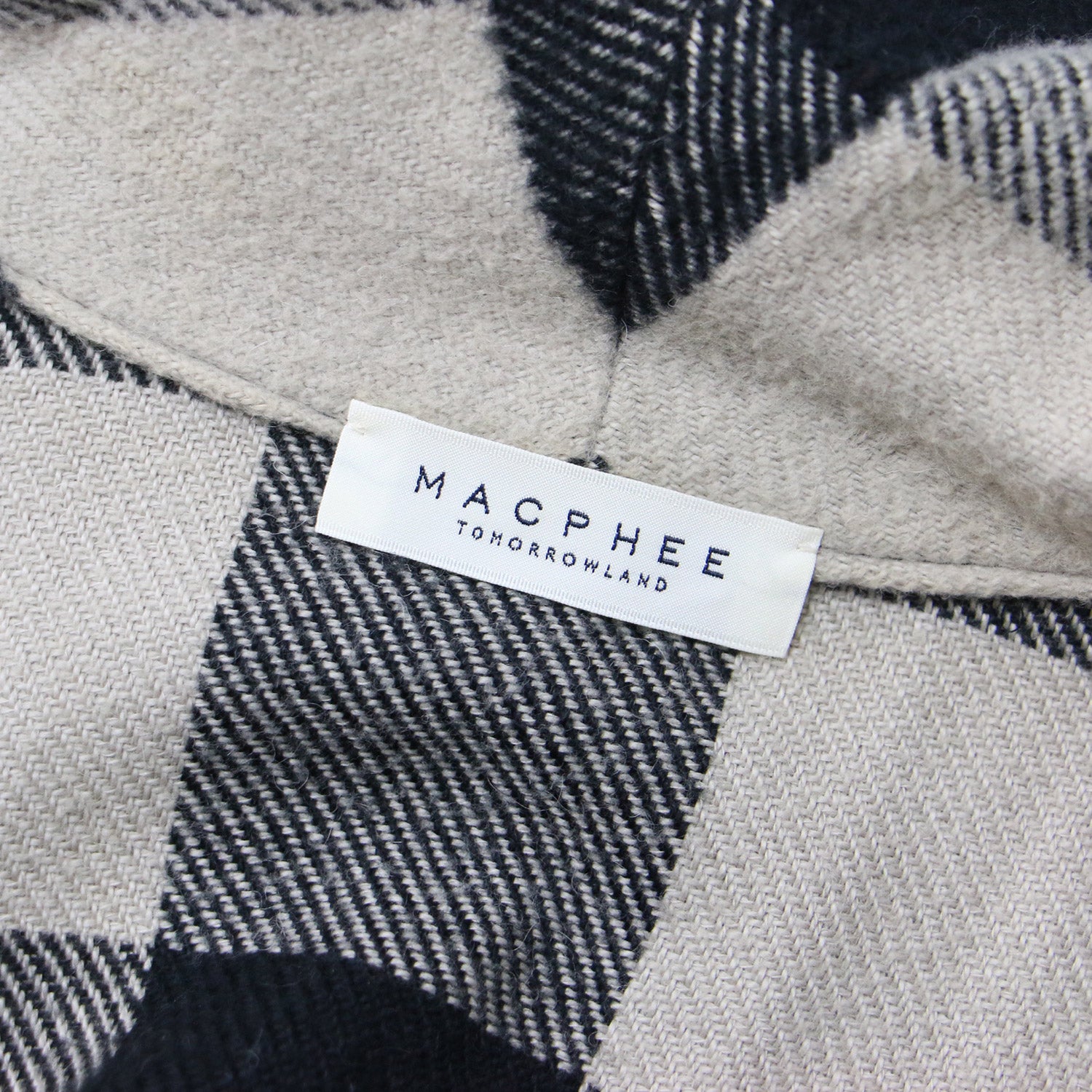 MACPHEE (マカフィー) コート ガウン ロング ボタンレス チェック 