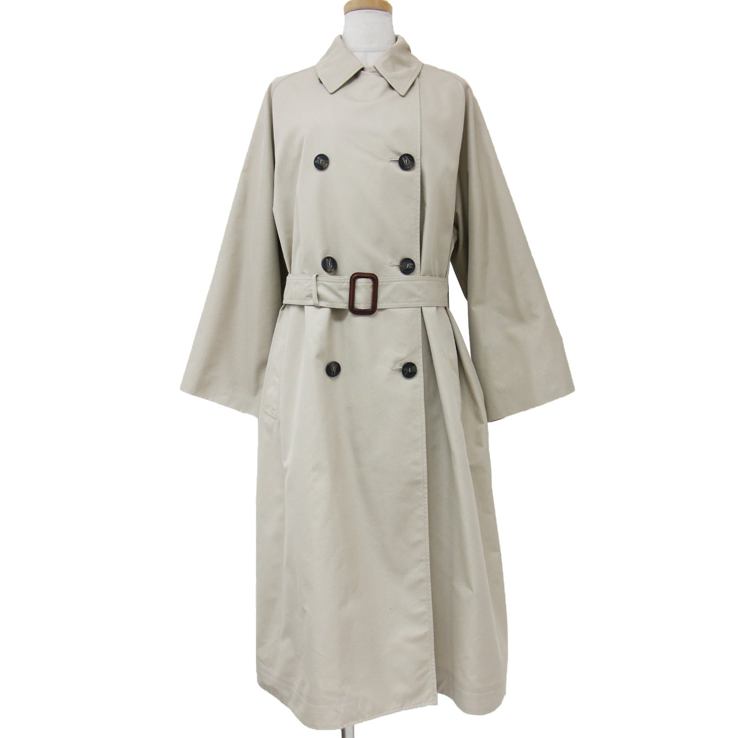 アウター コート ロング トレンチコート ラグランスリーブ ダブルボタン ベルト ロゴ リバーシブル 2WAY コットン 綿 ポリエステル 231211