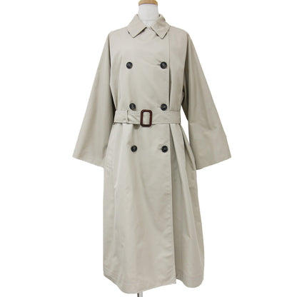 アウター コート ロング トレンチコート ラグランスリーブ ダブルボタン ベルト ロゴ リバーシブル 2WAY コットン 綿 ポリエステル 231211