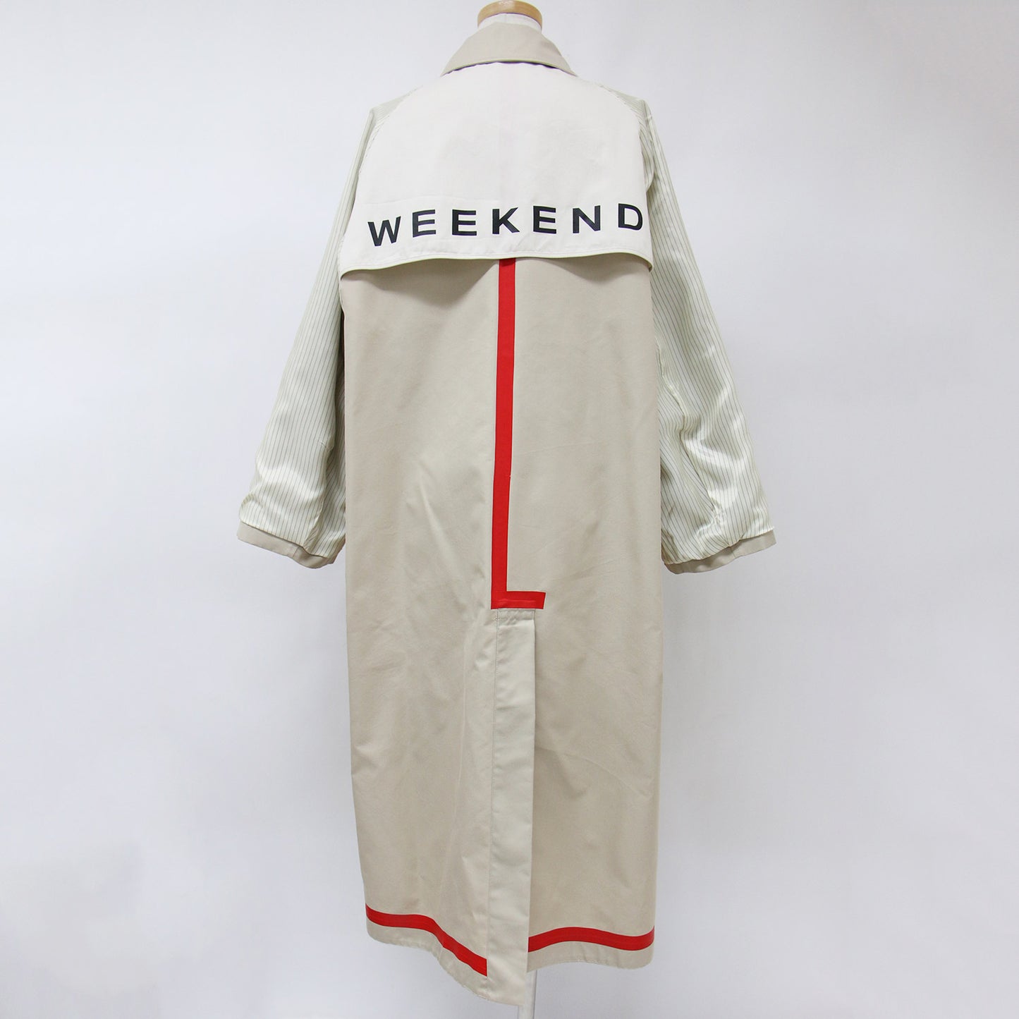 アウター コート ロング トレンチコート ラグランスリーブ ダブルボタン ベルト ロゴ リバーシブル 2WAY コットン 綿 ポリエステル 231211