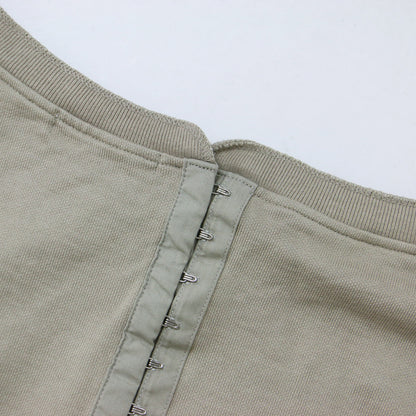 Tシャツ プルオーバー トレーナー 半袖 ホックテープ スリット コットン 綿 240312