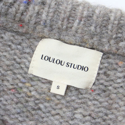 ニット プルオーバー 長袖 ヘンリーネック ワイドスリーブ ウール ブレンド 240206