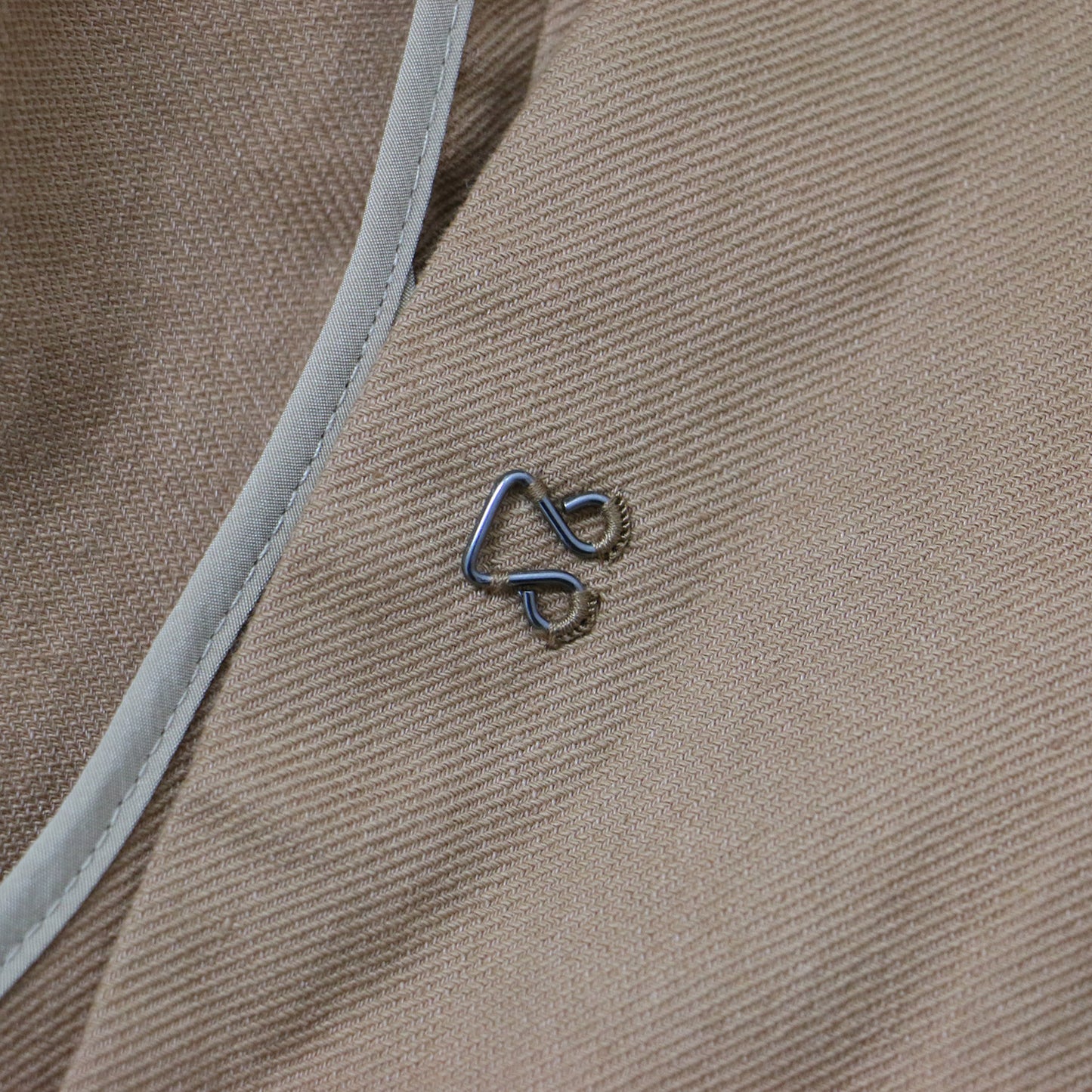 ジャケット ミドル ノーカラー Vネック ホック シンプル コットン 綿 リネン 麻 ポリウレタン 240115