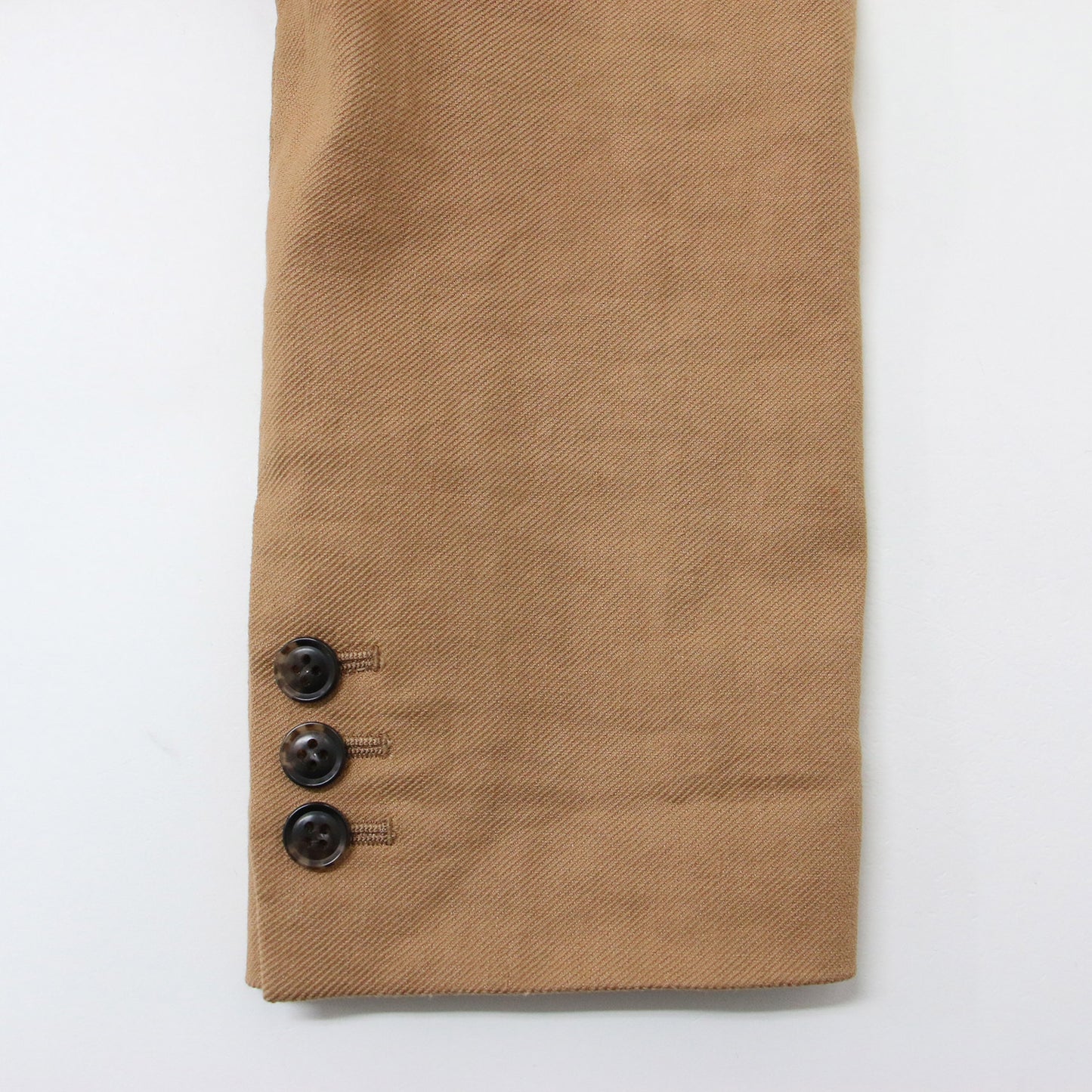 ジャケット ミドル ノーカラー Vネック ホック シンプル コットン 綿 リネン 麻 ポリウレタン 240115