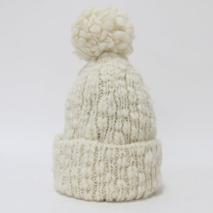 キャップ 帽子 ニット帽 ポンポン シンプル ウール 240112
