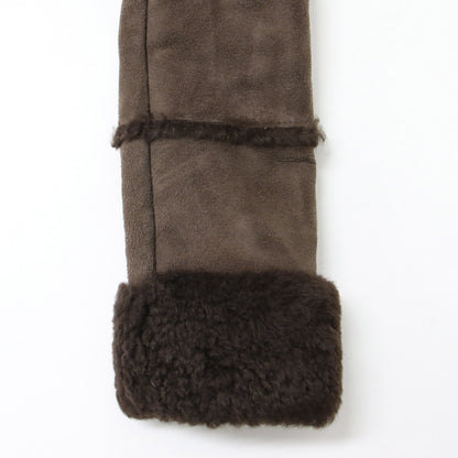 ジャケット アウター ショート フード フーディー ファスナー ムートン スエード ボア ファー 羊革 240212