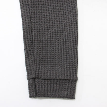 パンツ イージーパンツ ワッフル ニット ウエストゴム ウール混 240321