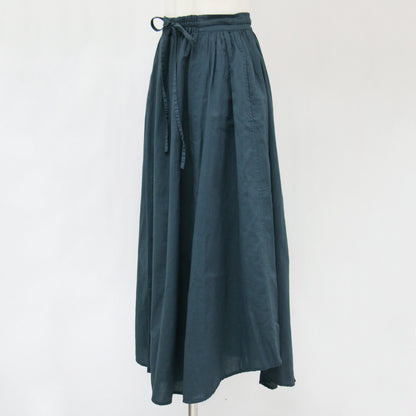 スカート ロング マキシ フレア コットン リネン 綿 麻 240320