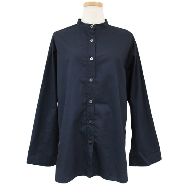 FLORENT (フローレント) シャツ ブラウス 長袖 バンドカラー Aライン  