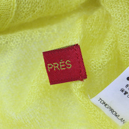 カーディガン ニット 長袖 Vネック ショート丈 モヘヤ ナイロン 240306