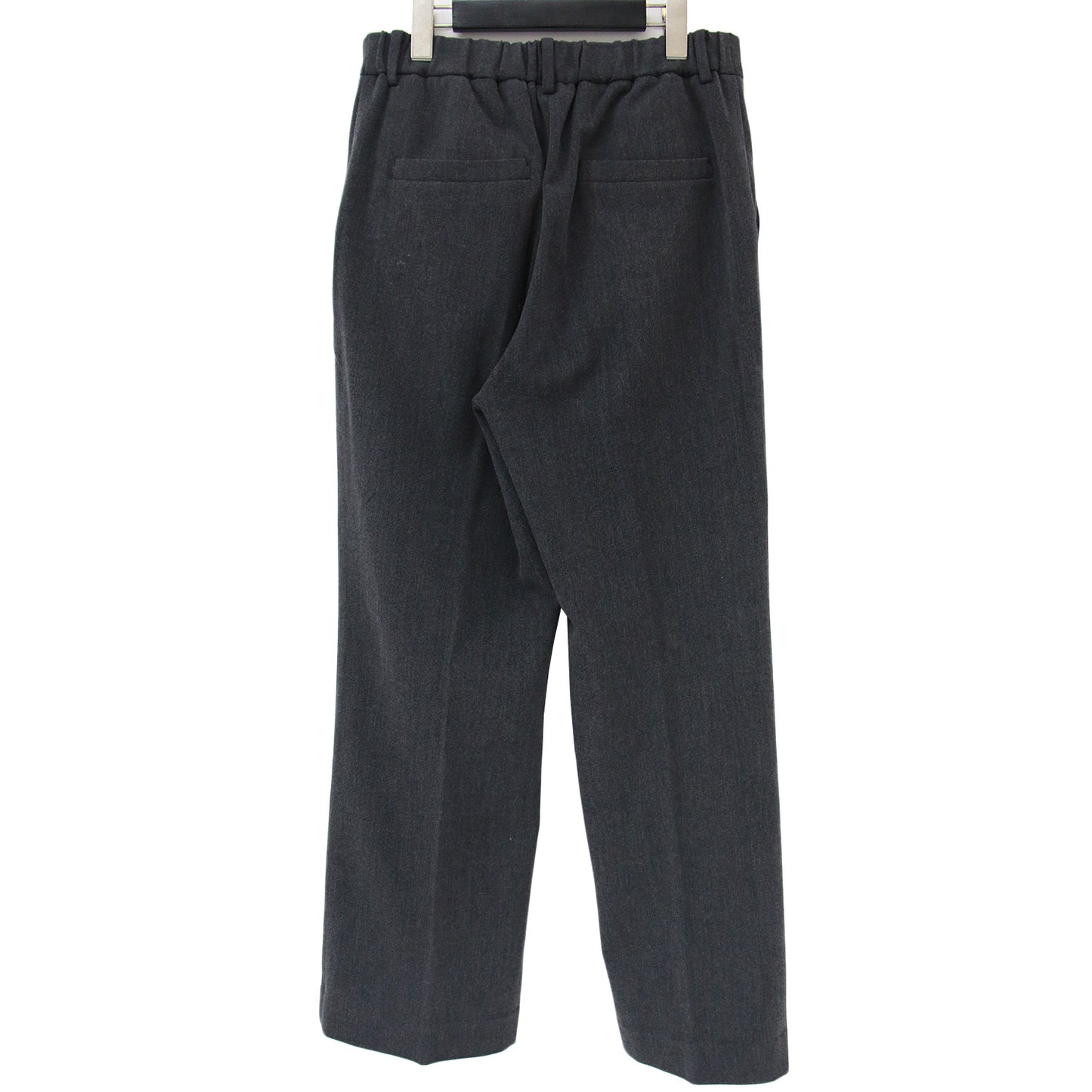 パンツ ワイド フルレングス チェック 両面起毛 センタープレス ポリエステル レーヨン 240313