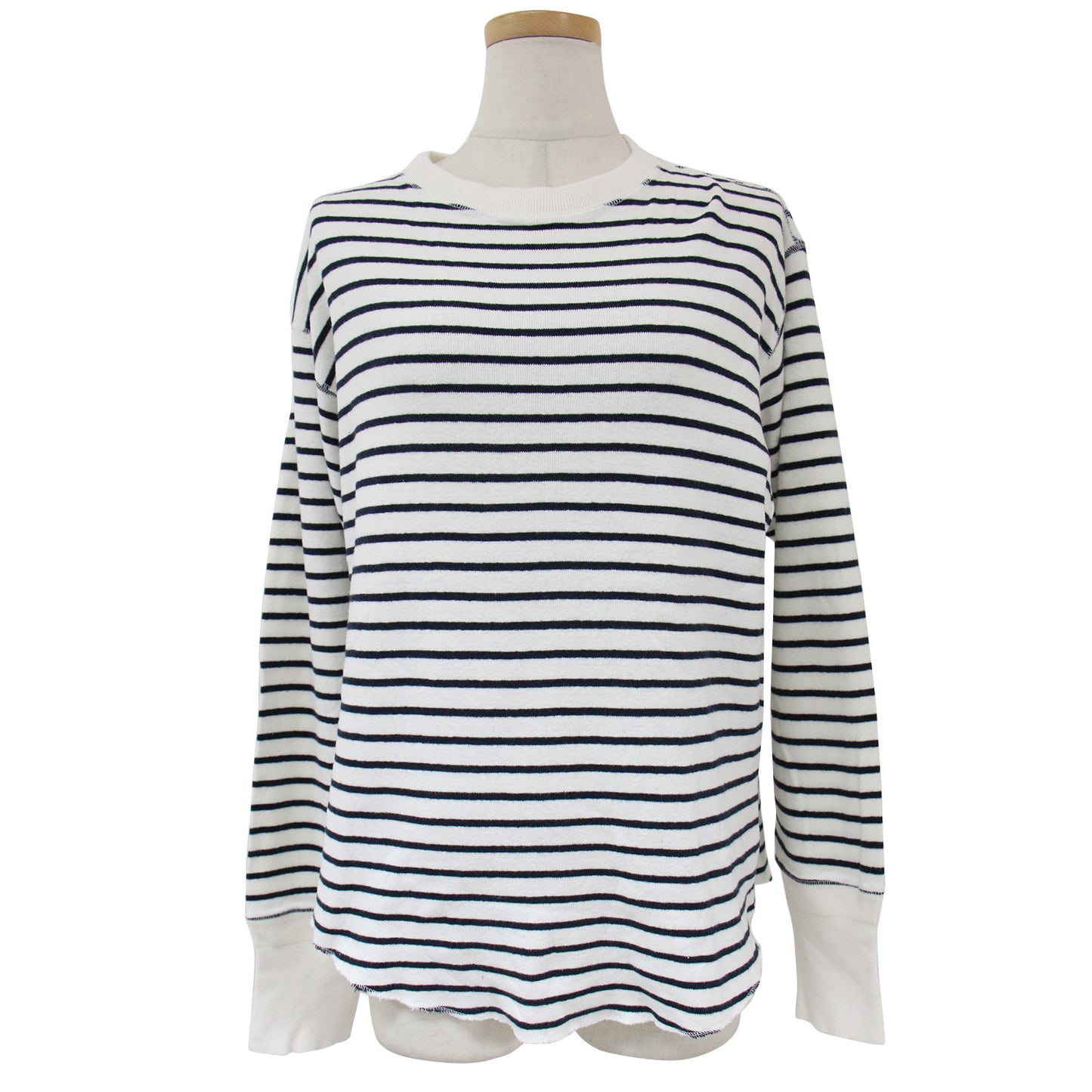 カットソー Tシャツ プルオーバー 長袖 クルーネック ボーダー ミリタリー コットン 綿 240326