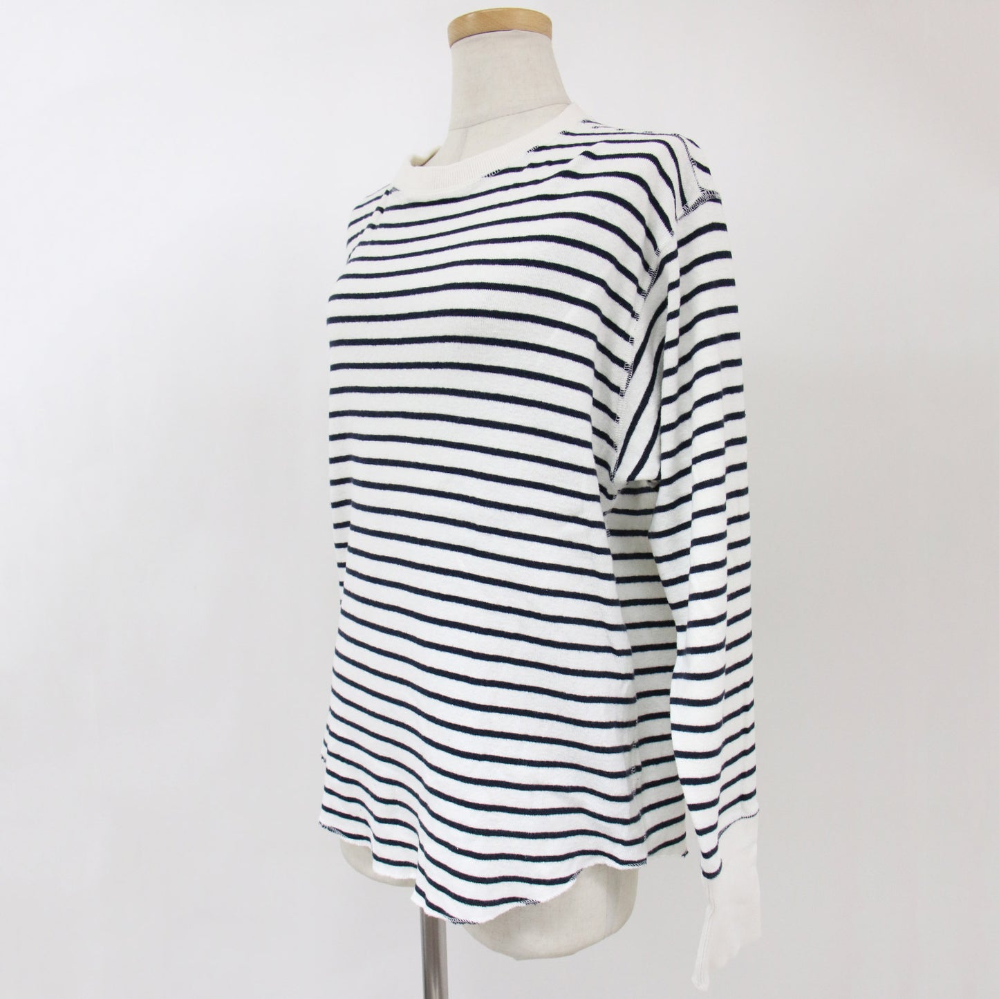 カットソー Tシャツ プルオーバー 長袖 クルーネック ボーダー ミリタリー コットン 綿 240326