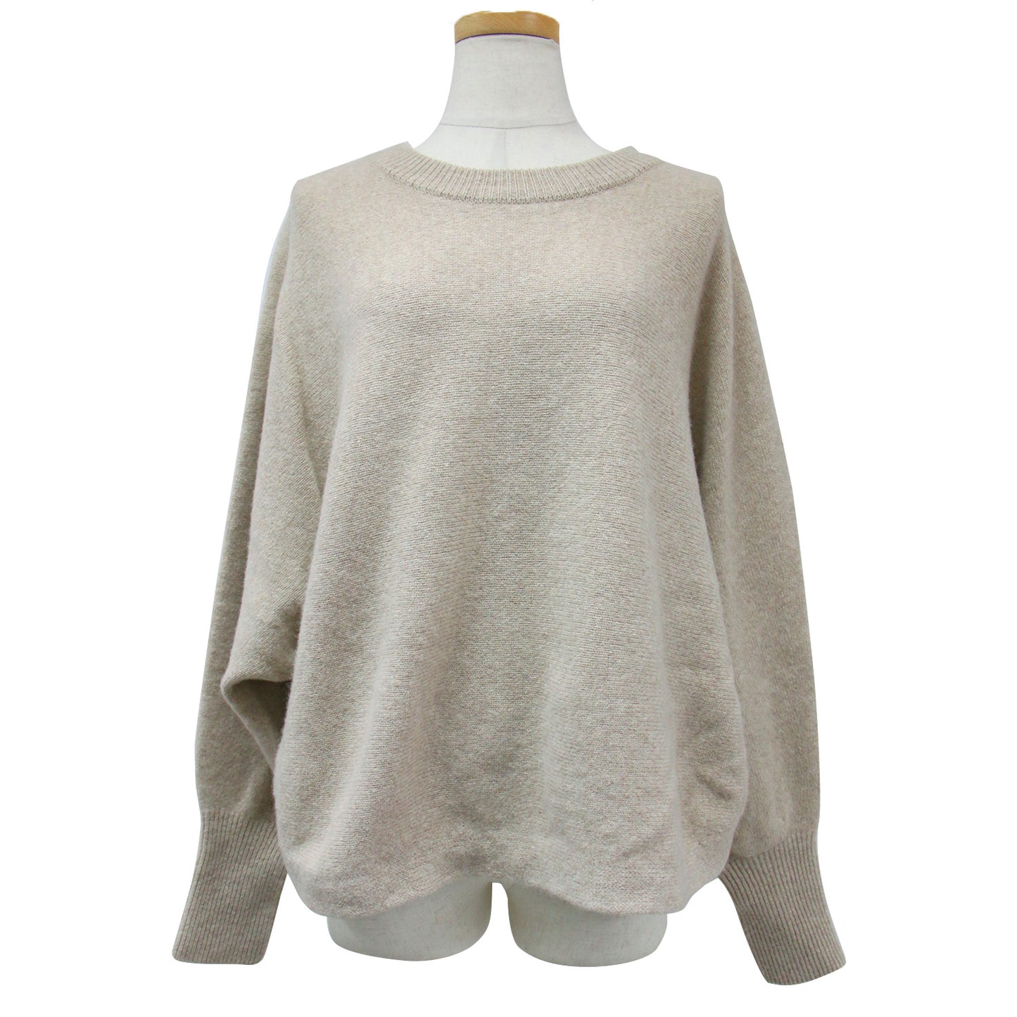 ニット プルオーバー クルーネック ドルマンスリーブ 長袖 ワイド ウール 23秋冬 240212