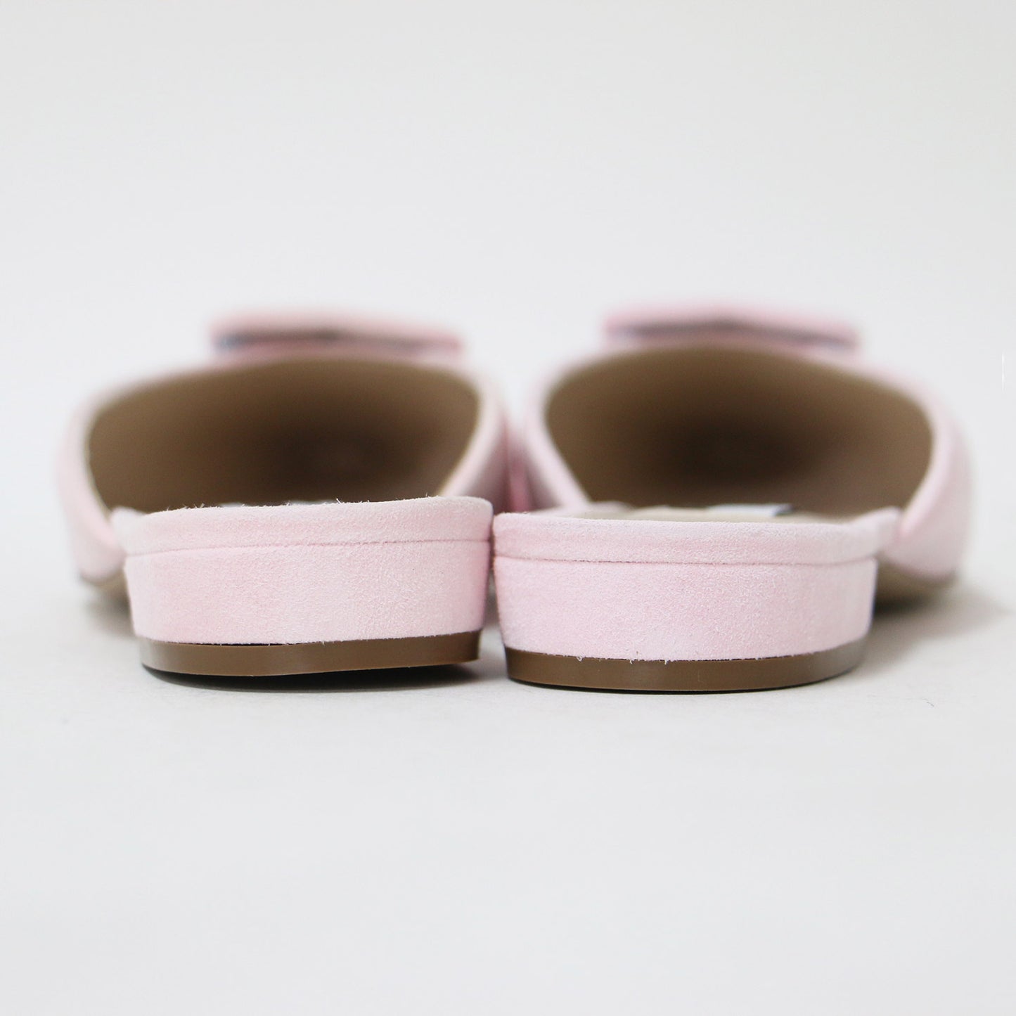 ミュール パンプス サンダル ポインテッドトゥ バックル スエード レザー 23秋冬 240404