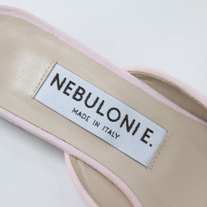 ミュール パンプス サンダル ポインテッドトゥ バックル スエード レザー 23秋冬 240404