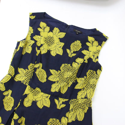 ワンピース ミディ ひざ丈 ノースリーブ ボートネック フラワー カットジャガード FRAMBOYAN 240409