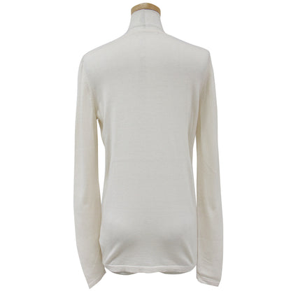 ニット プルオーバー クルーネック 長袖 薄手 ハイゲージ キュプラ ウール 23秋冬 240430