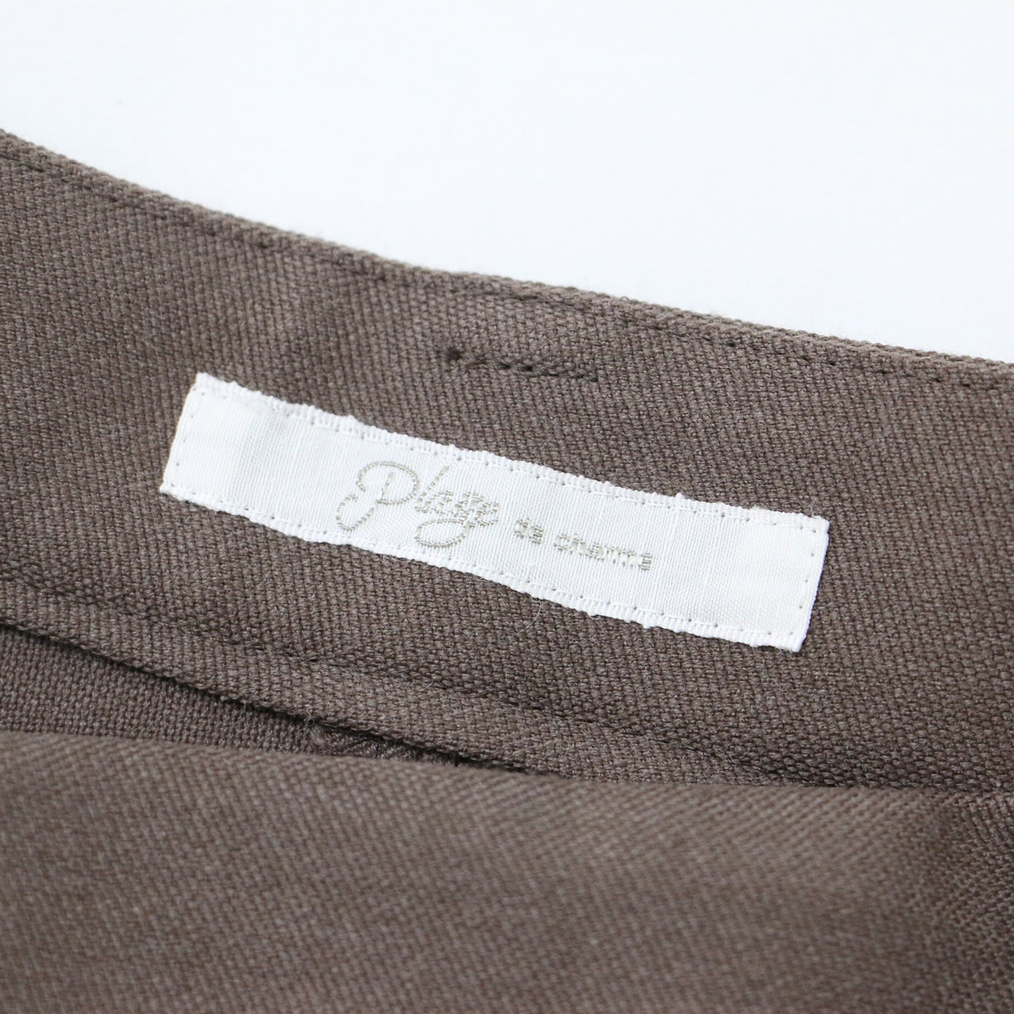 パンツ スラックス ストレート センタープレス ポリエステル ウール 240522