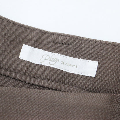 パンツ スラックス ストレート センタープレス ポリエステル ウール 240522