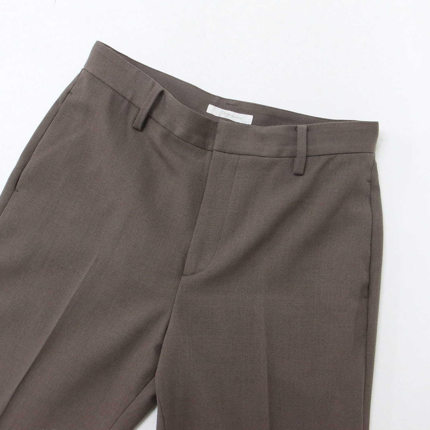 パンツ スラックス ストレート センタープレス ポリエステル ウール 240522