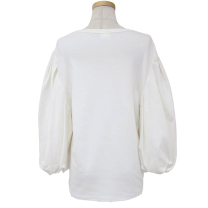 バルーンスリーブ カットソー / Tシャツ 七分袖 クルーネック 241009