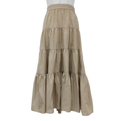 スカート ロング マキシ ティアード フレア ボリューム ポリエステル 240514