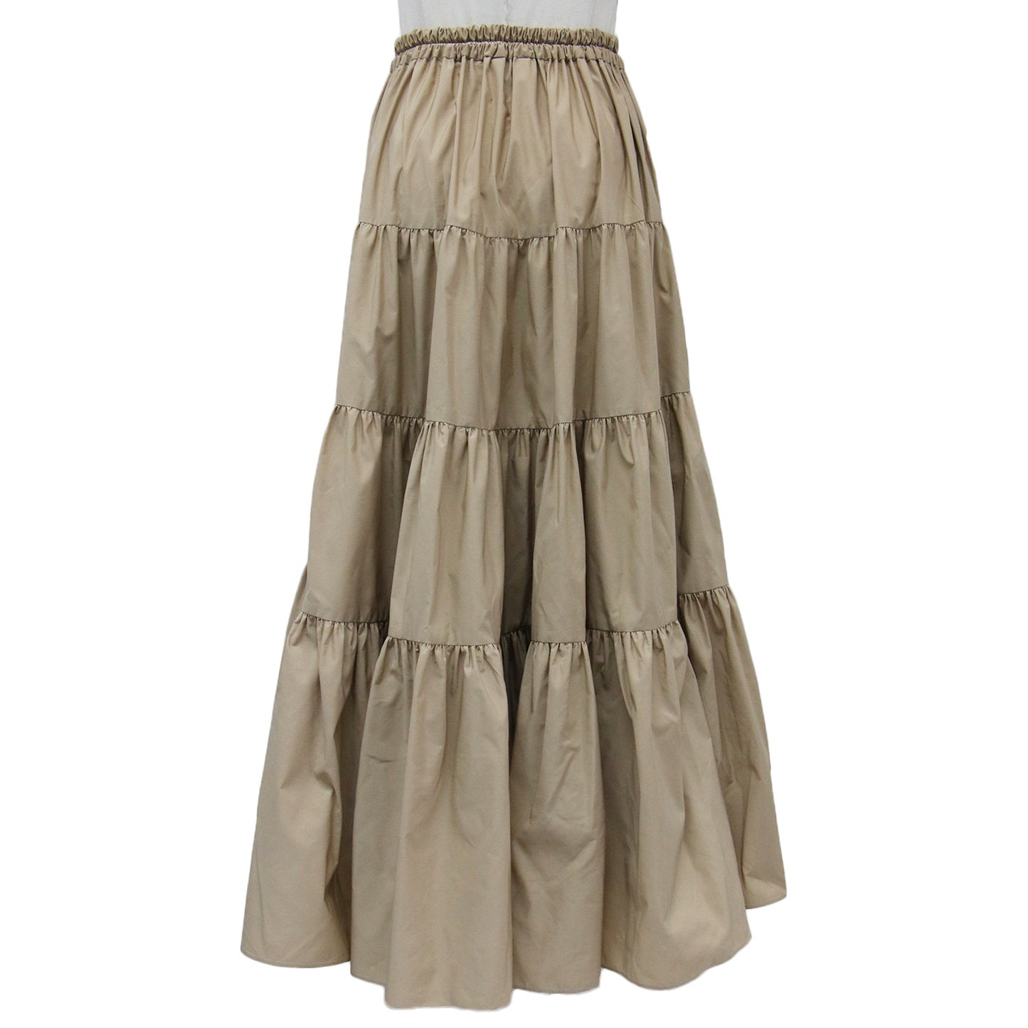 スカート ロング マキシ ティアード フレア ボリューム ポリエステル 240514