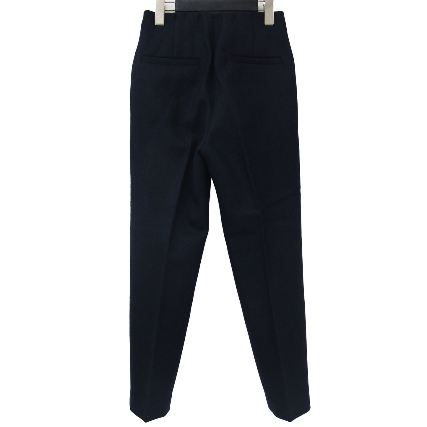 パンツ スリムパンツ テーパード ウエストゴム センタープレス ウール 23秋冬 240516