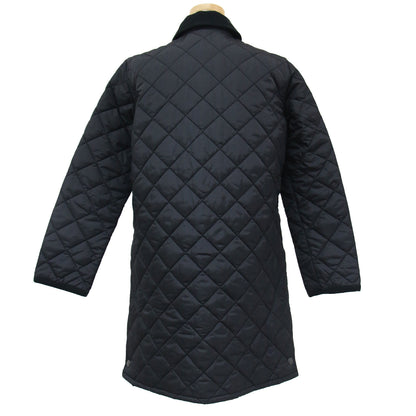 アウター コート ロング ステンカラー キルティング ドットボタン 中わた ナイロン 240322