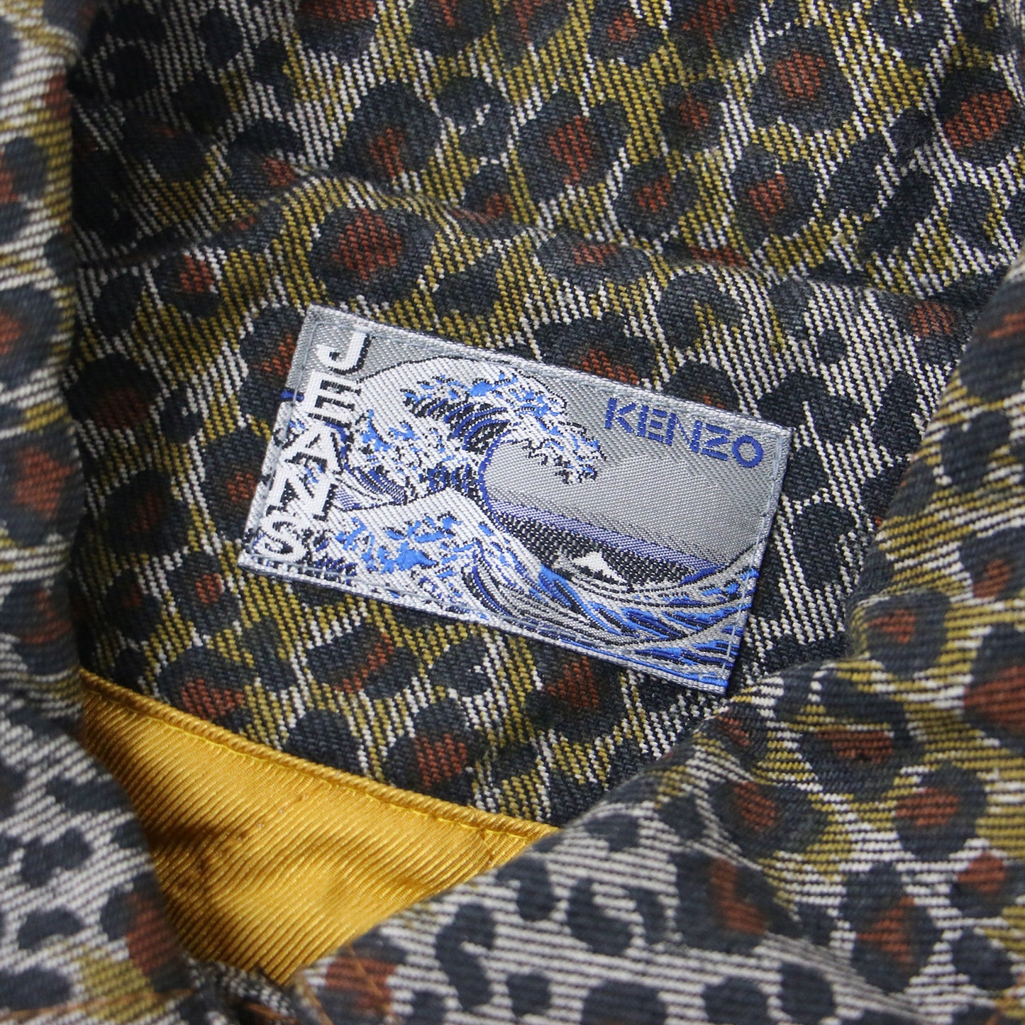 ジャケット デニムジャケット ショート丈 ヒョウ柄 レオパード アニマルプリント 中わた コットン VINTAGE 240508