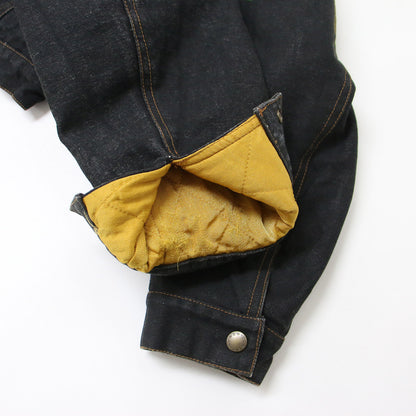 ジャケット デニムジャケット ショート丈 ヒョウ柄 レオパード アニマルプリント 中わた コットン VINTAGE 240508