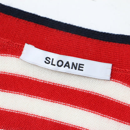 カーディガン ニット Vネック 長袖 ボーダー パイピング ハイゲージ ウール 240501