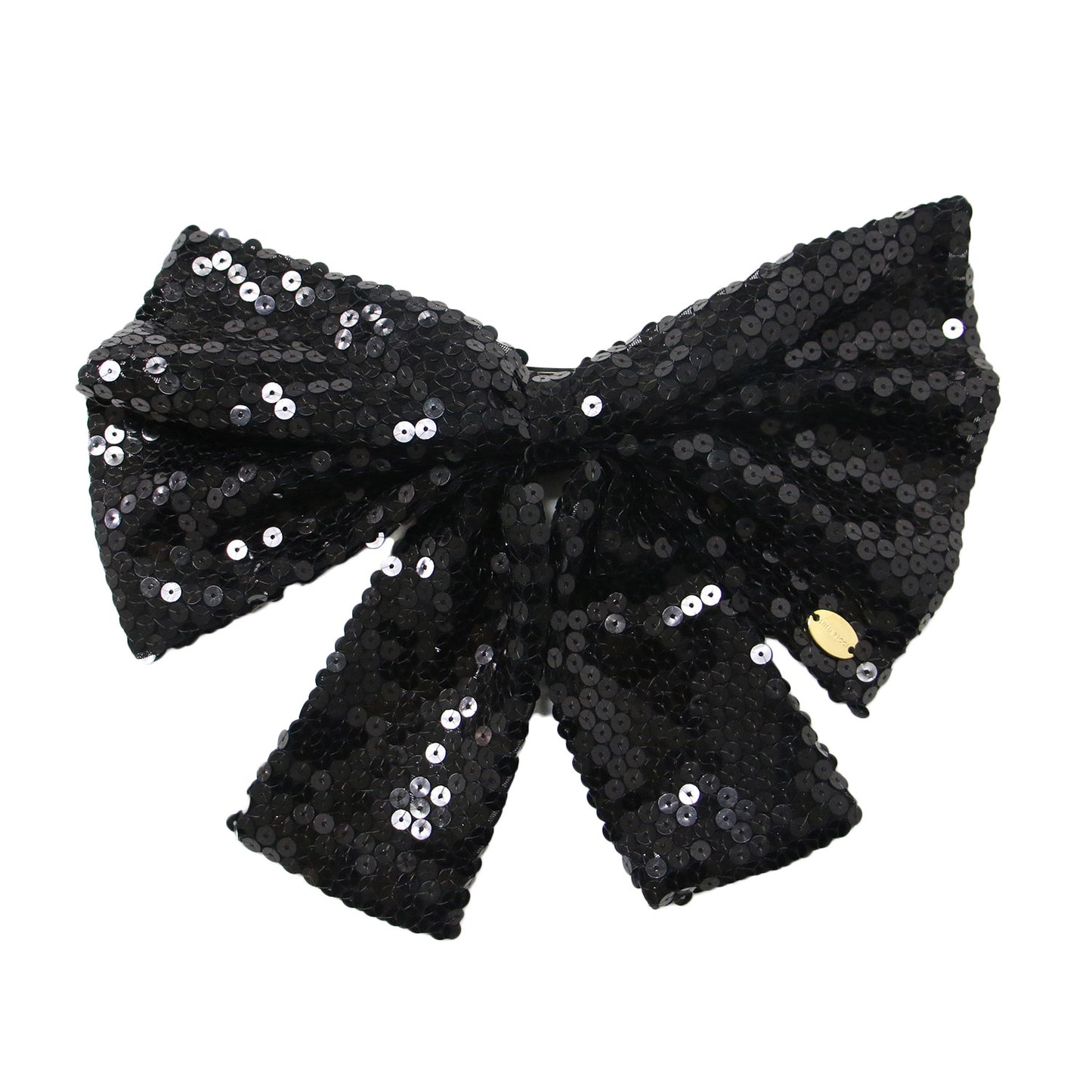 ヘアアクセサリー バレッタ 髪留め リボン スパンコール 23秋冬 240514