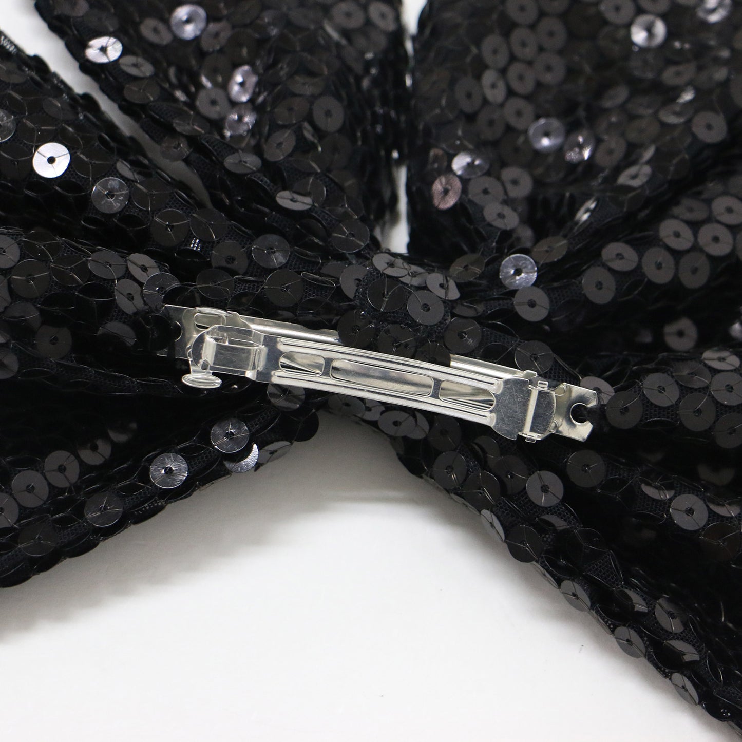 ヘアアクセサリー バレッタ 髪留め リボン スパンコール 23秋冬 240514