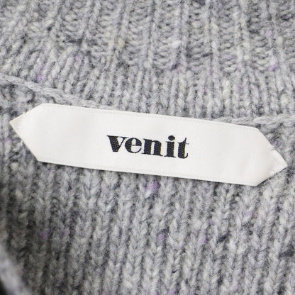 ニット プルオーバー 長袖 セーラーカラー ネップ スリット ウール 23秋冬 240523