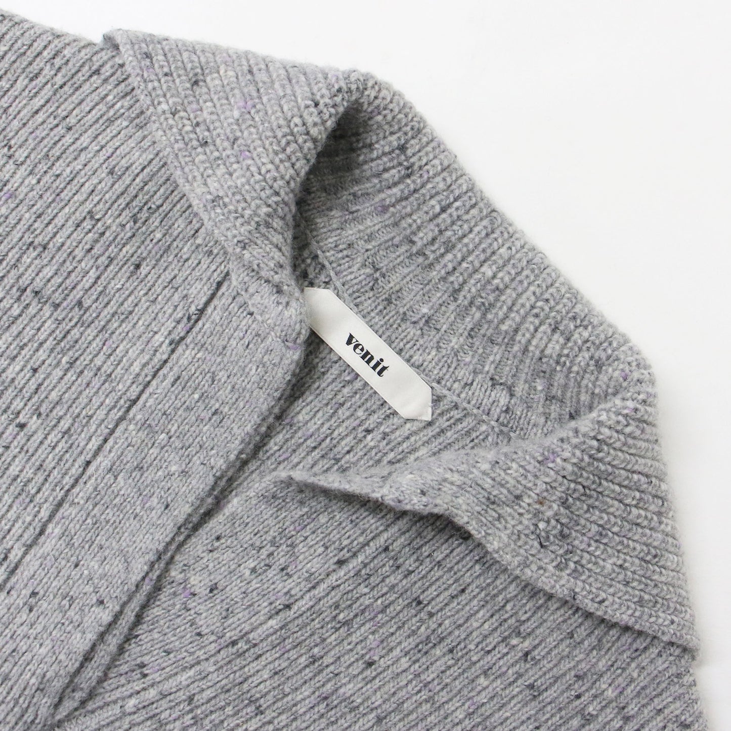 ニット プルオーバー 長袖 セーラーカラー ネップ スリット ウール 23秋冬 240523