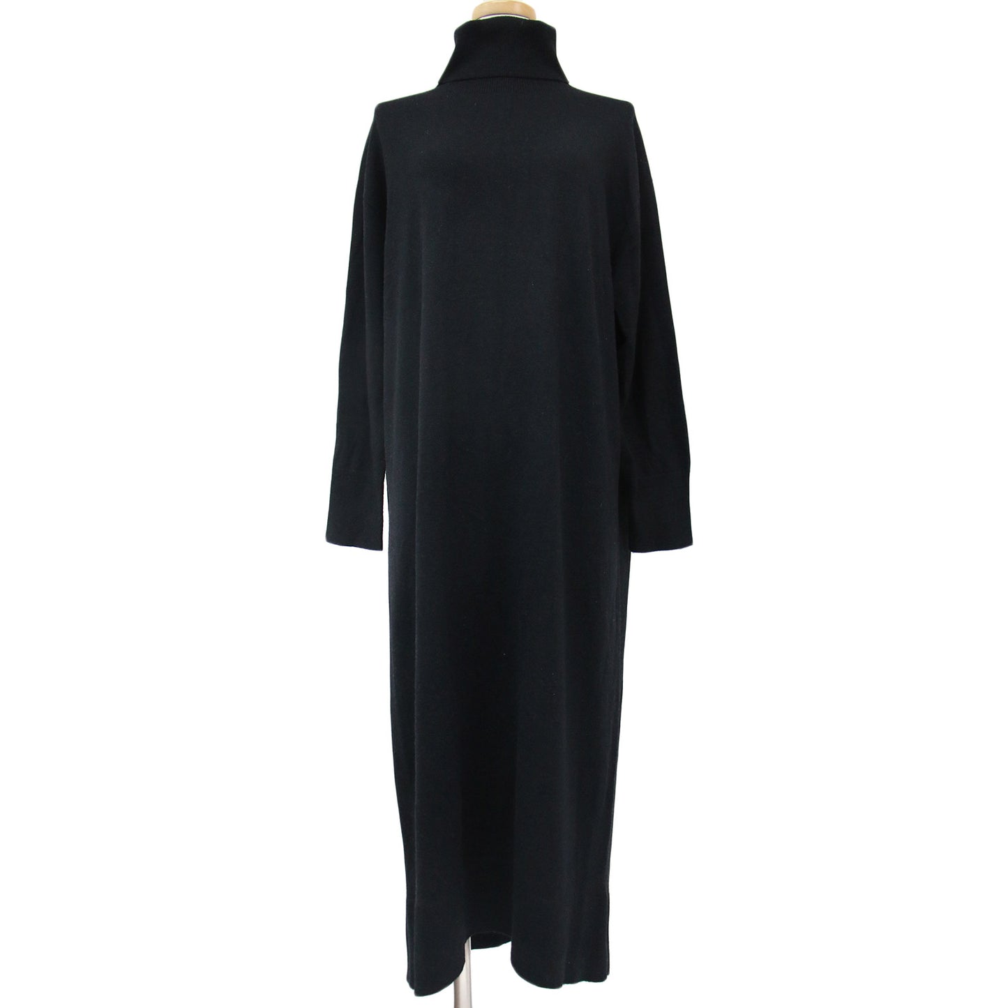 ワンピース ニットワンピース ロング丈 長袖 タートルネック ホールガーメント ハイゲージ ウール 240523