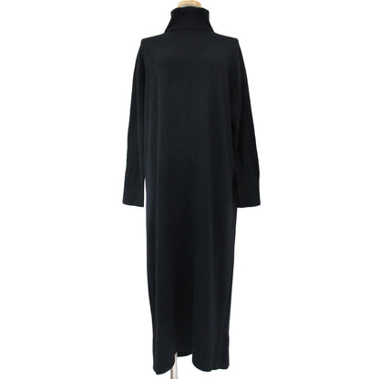 ワンピース ニットワンピース ロング丈 長袖 タートルネック ホールガーメント ハイゲージ ウール 240523