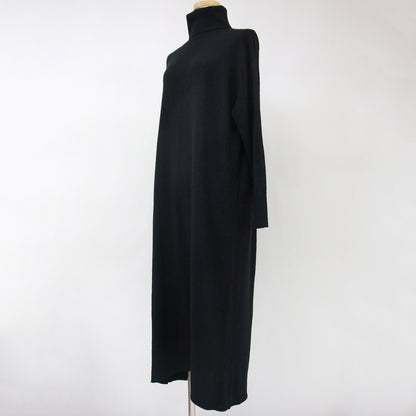 ワンピース ニットワンピース ロング丈 長袖 タートルネック ホールガーメント ハイゲージ ウール 240523