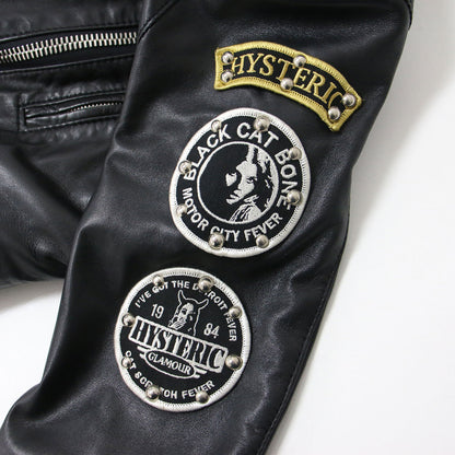 × Lewis Leathers ルイスレザー レザージャケット ライダース ダブル ワッペン スタッズ 羊革 240515