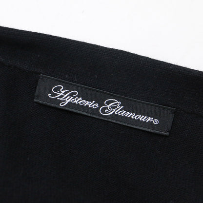 カーディガン ニット 長袖 スタッズ ハイゲージ コットン 綿 240522