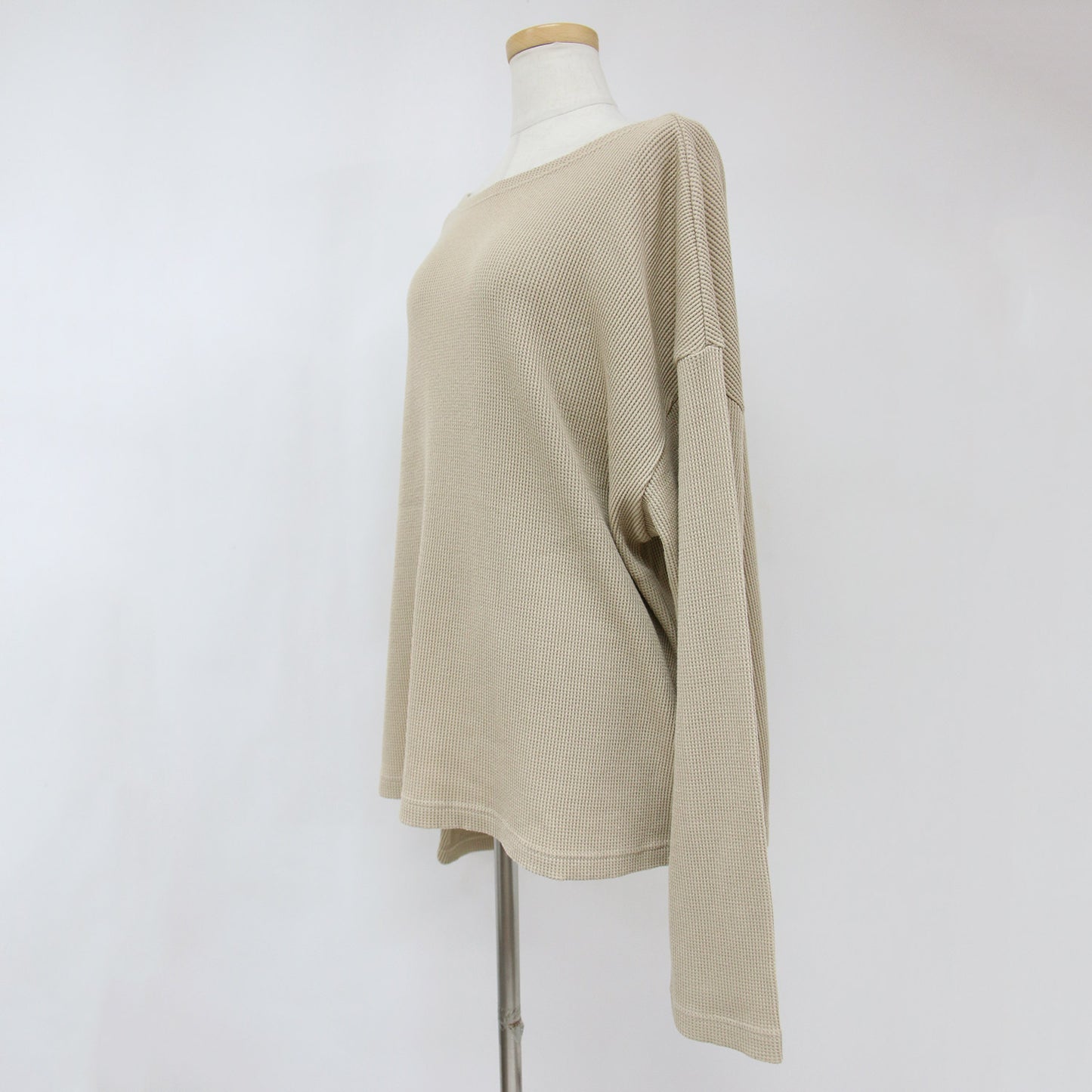 24春夏 ADAM ET ROPE 別注 ワッフル Tシャツ / コットン カットソー サーマル ボートネック 長袖 240724