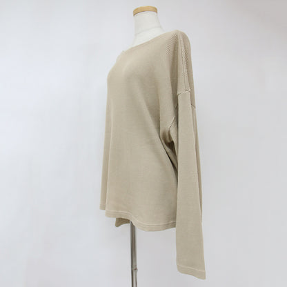 24春夏 ADAM ET ROPE 別注 ワッフル Tシャツ / コットン カットソー サーマル ボートネック 長袖 240724