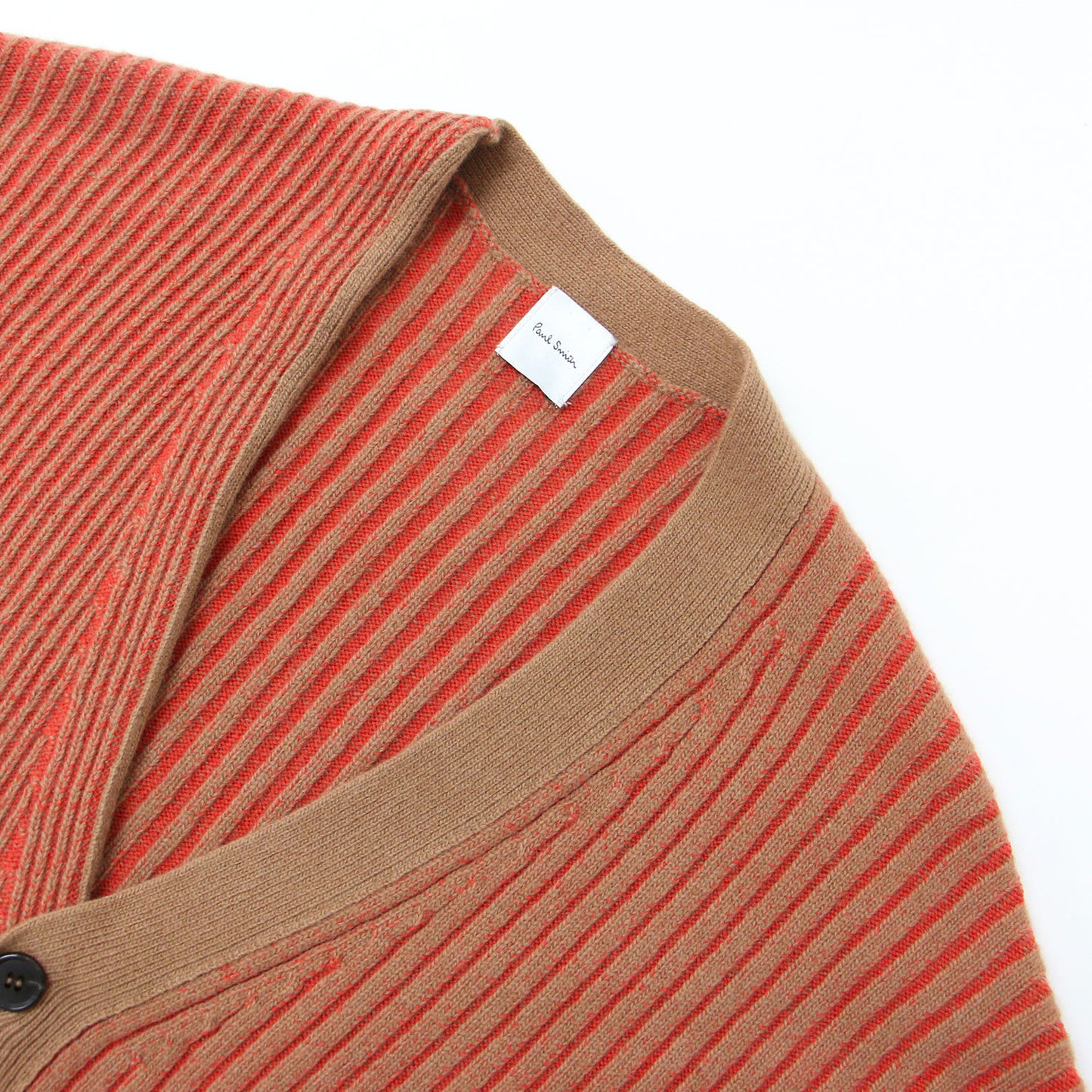 プレーテッド リブ カーディガン / ニット 長袖 Vネック ウォッシャブル