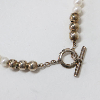 24春夏 パール Tバー ネックレス / シルバー925 240610