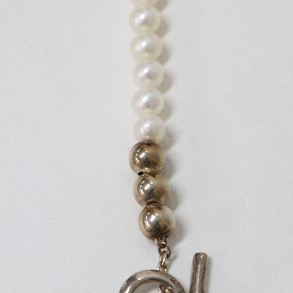 24春夏 パール Tバー ネックレス / シルバー925 240610